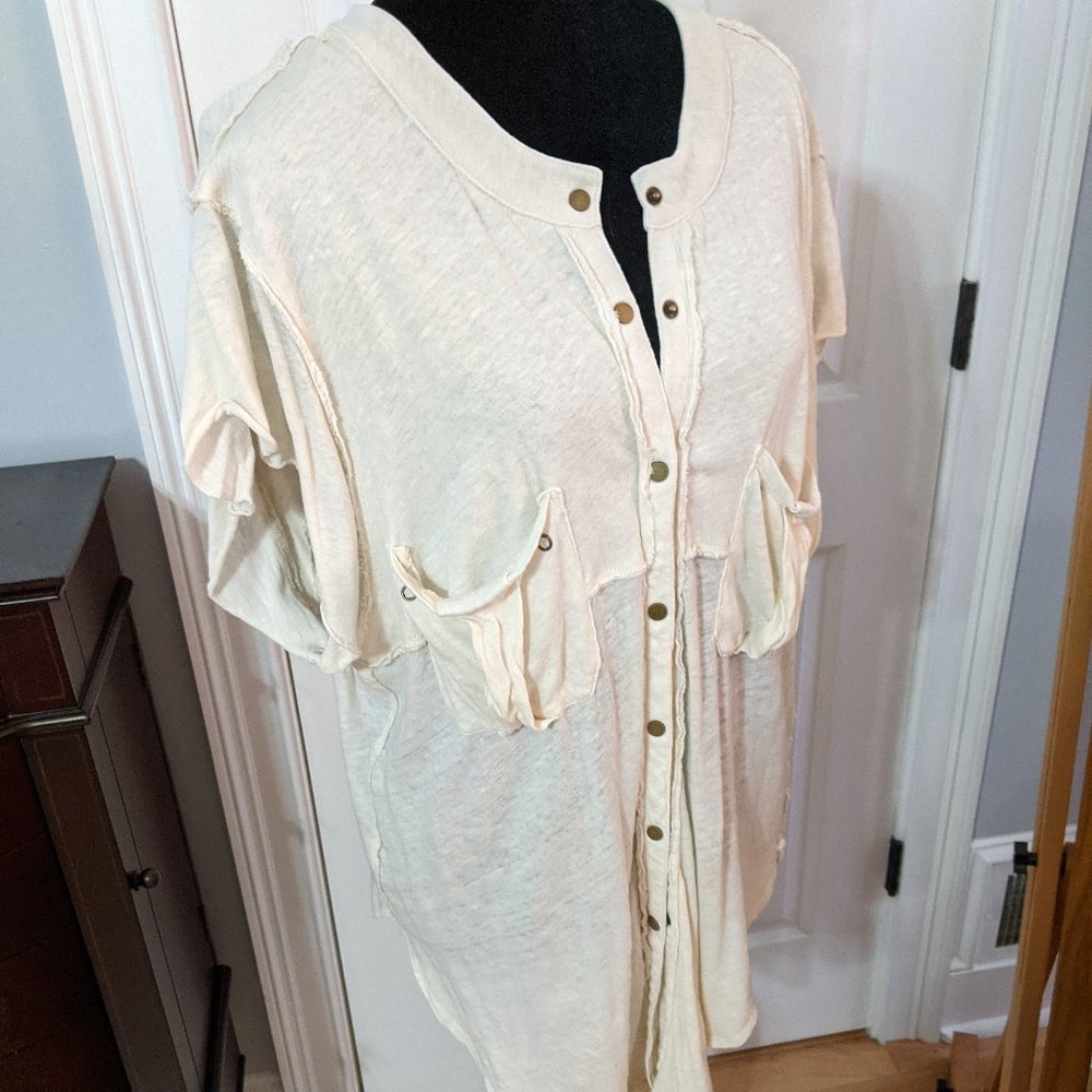 Free People cap Sleeves T